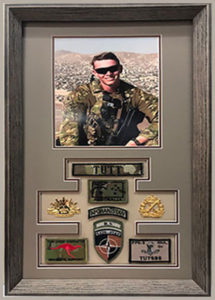 Photo Of A Soldier With Awards On The Frame — Custom Framer in Moss Vale, NSW